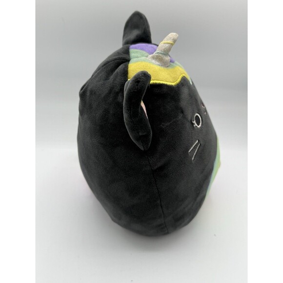 Squishmallows Caylee Unicorn Cat 7.5” Plush Toy Caticorn Rainbow Black Kellytoy - Picture 3 of 5